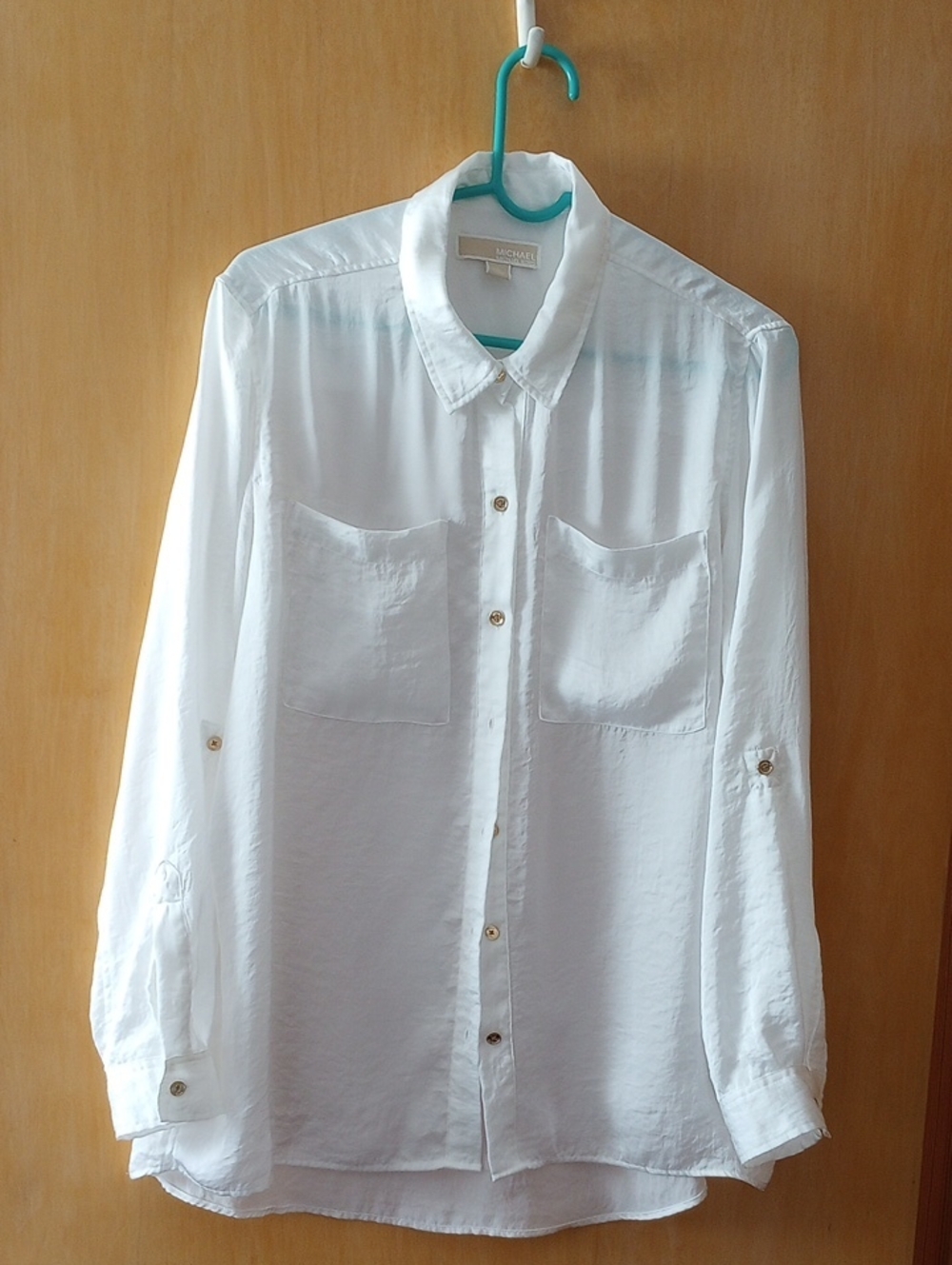 MICHAEL Michael Kors White Women's Casual Button-Down Shirt L